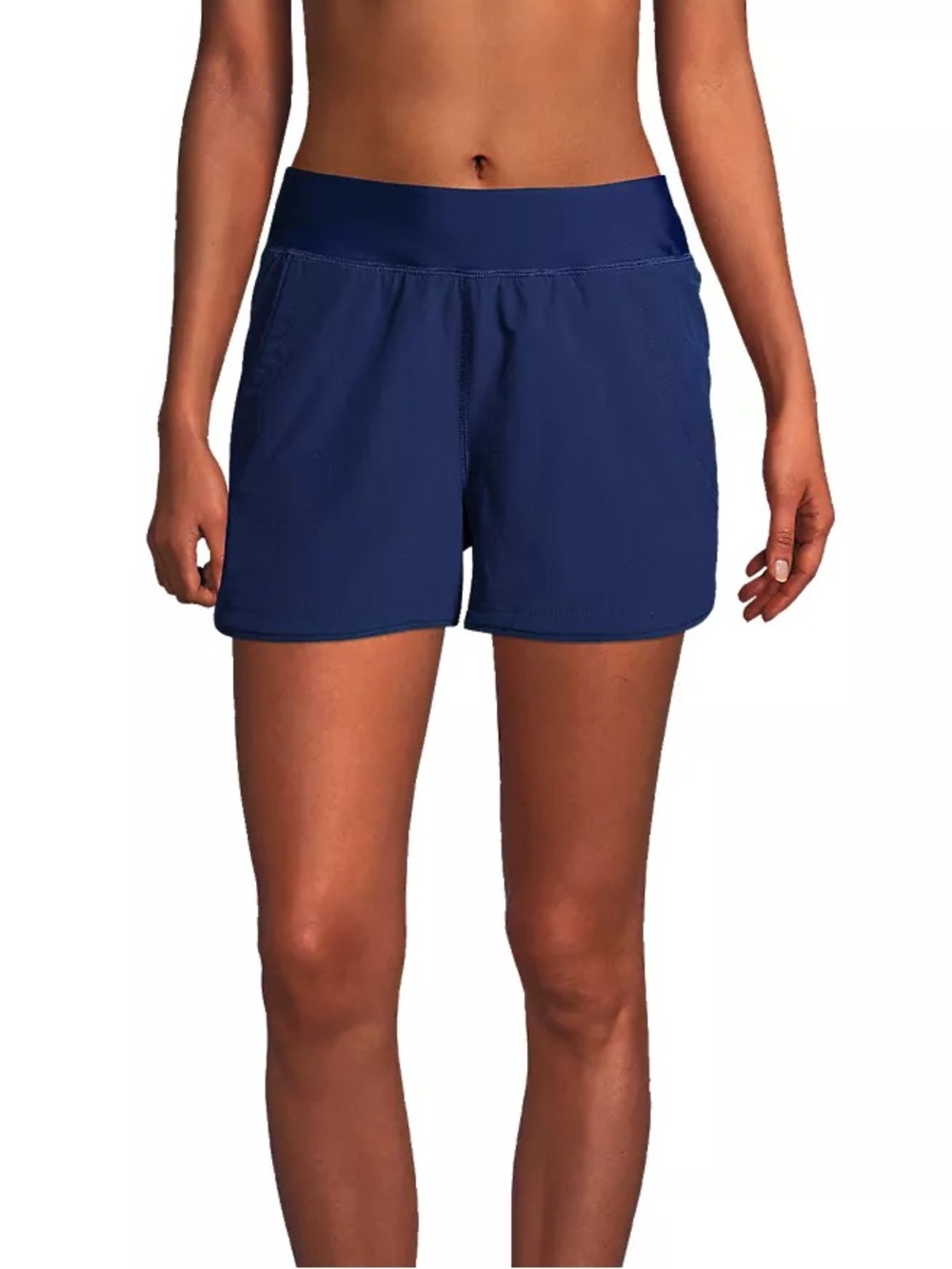Lands' End Woman’s Navy Athletic Performance Board Shorts Size 14